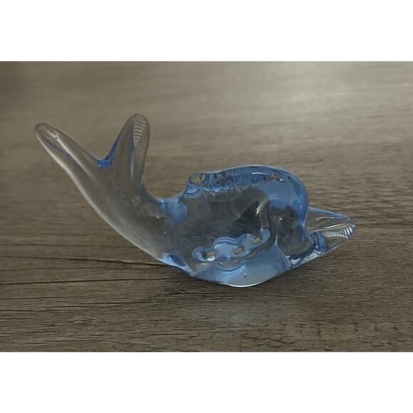 Hand Blown Glass Dolphin Figurine 1.5” - Picture 3 of 3